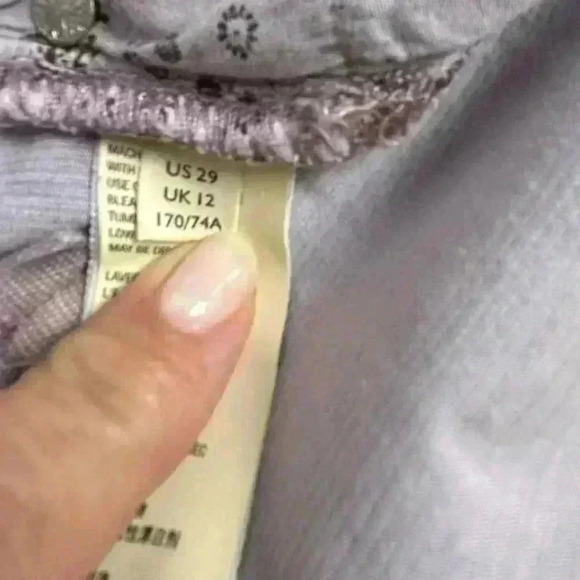 Free People We The Free Women's Corduroy Pants Lilac Purple Size 29 Casual - Picture 8 of 11